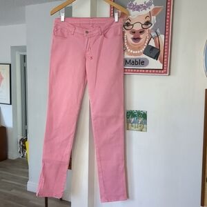 Ksubi Jeans Ankle Zipper Pink 30x32 Designer streetwear from Australia.